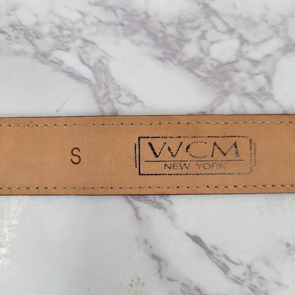 WCM New York Genuine Reptile Lizard Red Textured Leather Belt Women's Small - Picture 3 of 10